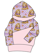Load image into Gallery viewer, Tower Princess Check Grow With Me Hoodie (or Crewneck)