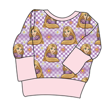 Load image into Gallery viewer, Tower Princess Check Grow With Me Hoodie (or Crewneck)