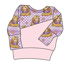 Load image into Gallery viewer, Tower Princess Check Grow With Me Hoodie (or Crewneck)