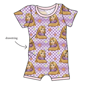 Tower Princess Check Grow With Me Pants And Shorts Romper