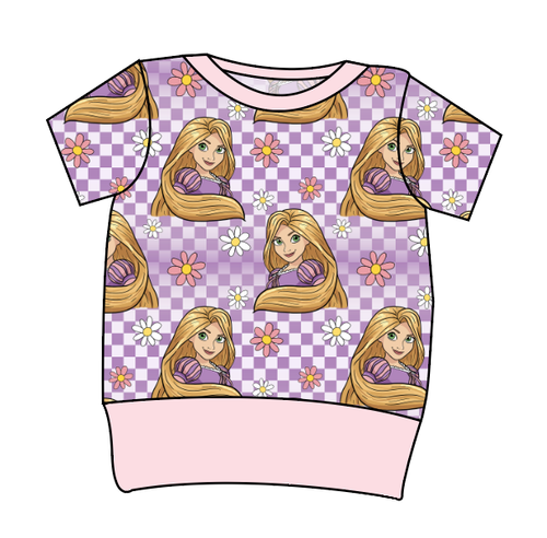 Tower Princess Check Grow With Me Tee