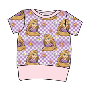 Tower Princess Check Grow With Me Tee