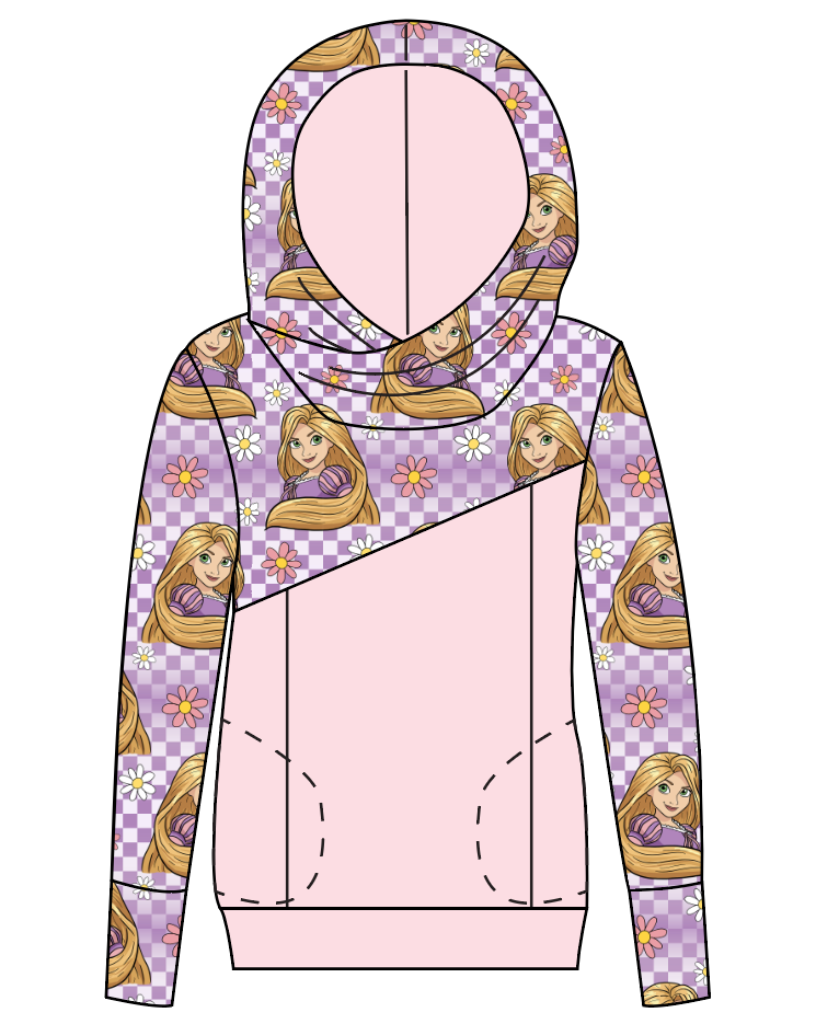 Tower Princess Check Ladies Hoodie