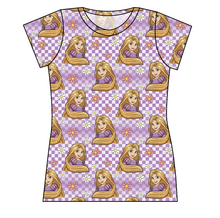 Load image into Gallery viewer, Tower Princess Check Ladies&#39; Basic Tee