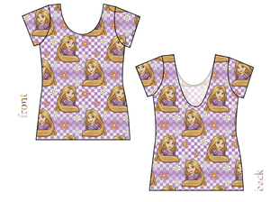Tower Princess Check Ladies' Low Back Ballerina Tee