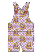 Load image into Gallery viewer, Tower Princess Check Overalls and Shortalls