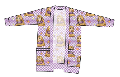 Tower Princess Check Ladies' Grandpa Cardigan