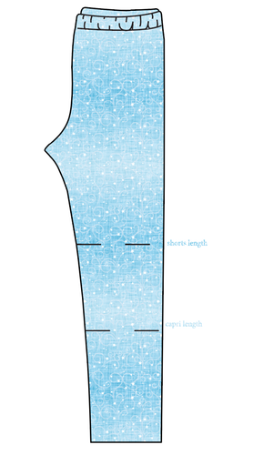 Soft Blue Swirls Basic Leggings