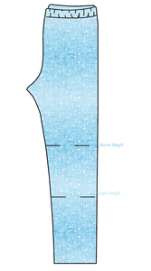 Soft Blue Swirls Basic Leggings