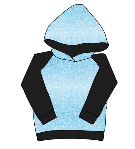 Soft Blue Swirls Classic Hoodie (or Crewneck)