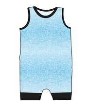 Load image into Gallery viewer, Soft Blue Swirls Emmett Pants And Shorts T-Shirt Romper