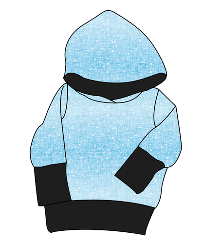 Soft Blue Swirls Grow With Me Hoodie (or Crewneck)