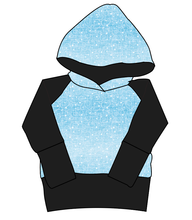 Load image into Gallery viewer, Soft Blue Swirls Grow With Me Hoodie (or Crewneck)