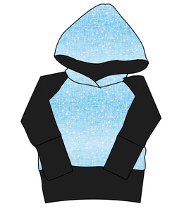 Soft Blue Swirls Grow With Me Hoodie (or Crewneck)