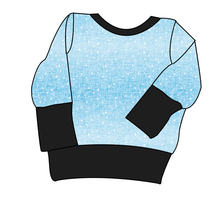 Load image into Gallery viewer, Soft Blue Swirls Grow With Me Hoodie (or Crewneck)
