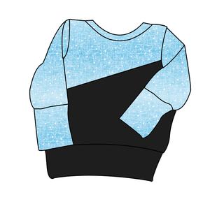 Soft Blue Swirls Grow With Me Hoodie (or Crewneck)