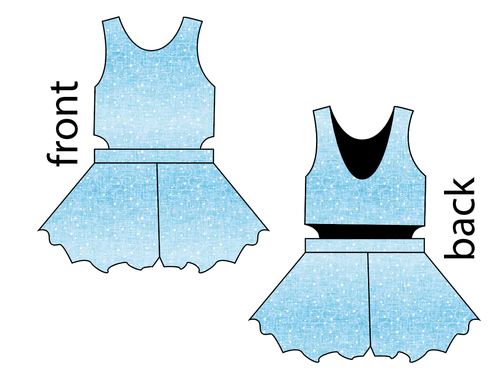 Soft Blue Swirls Kids Playsuit