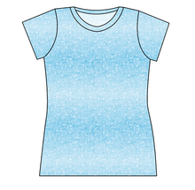 Load image into Gallery viewer, Soft Blue Swirls Ladies&#39; Basic Tee