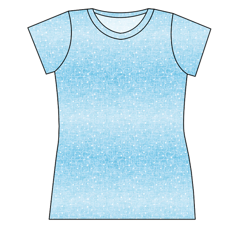 Soft Blue Swirls Ladies' Basic Tee