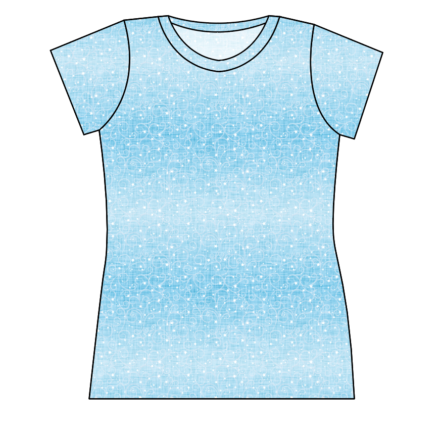 Soft Blue Swirls Ladies' Basic Tee