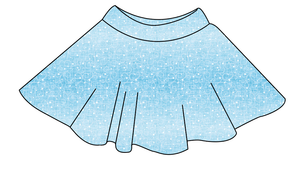 Soft Blue Swirls Ladies' Circle Skirt