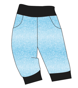 Soft Blue Swirls Ladies' Joggers and Jogger Shorts