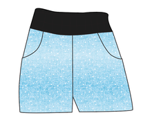 Load image into Gallery viewer, Soft Blue Swirls Ladies&#39; Joggers and Jogger Shorts