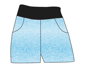 Soft Blue Swirls Ladies' Joggers and Jogger Shorts