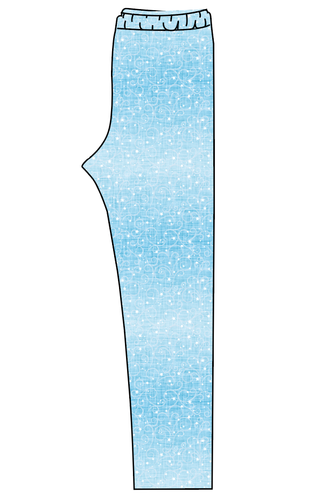 Soft Blue Swirls Ladies' Lounge Leggings