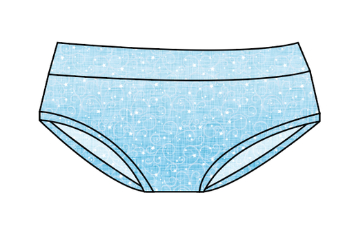 Soft Blue Swirls Ladies' Underwear