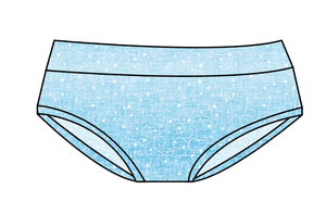 Soft Blue Swirls Ladies' Underwear