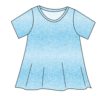 Load image into Gallery viewer, Soft Blue Swirls Ladies&#39; Swing Tee