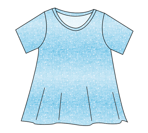 Soft Blue Swirls Ladies' Swing Tee