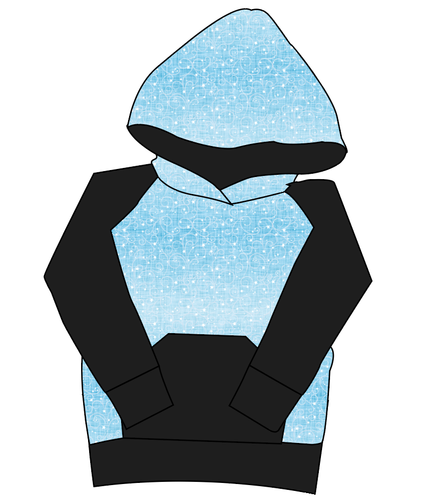Soft Blue Swirls Mens' Hoodie