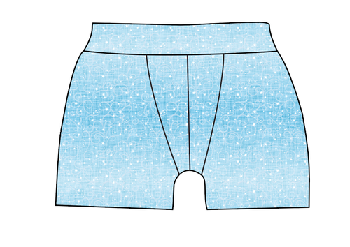 Soft Blue Swirls Mens' Boxer Briefs