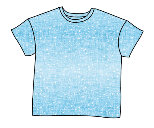 Soft Blue Swirls Oversized Tee