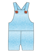 Load image into Gallery viewer, Soft Blue Swirls Overalls and Shortalls