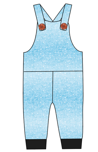 Soft Blue Swirls Overalls and Shortalls