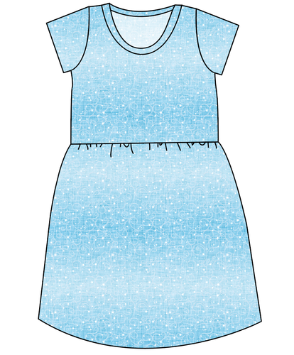 Soft Blue Swirls Ladies' Play Dress
