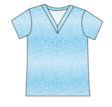 Load image into Gallery viewer, Soft Blue Swirls Ladies&#39; Slouchy V-Neck Tee