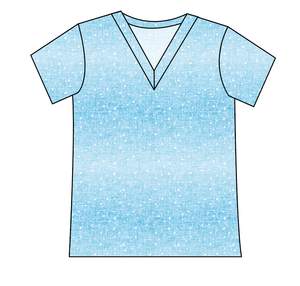 Soft Blue Swirls Ladies' Slouchy V-Neck Tee