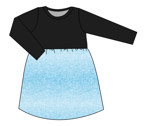 Soft Blue Swirls Play Dress