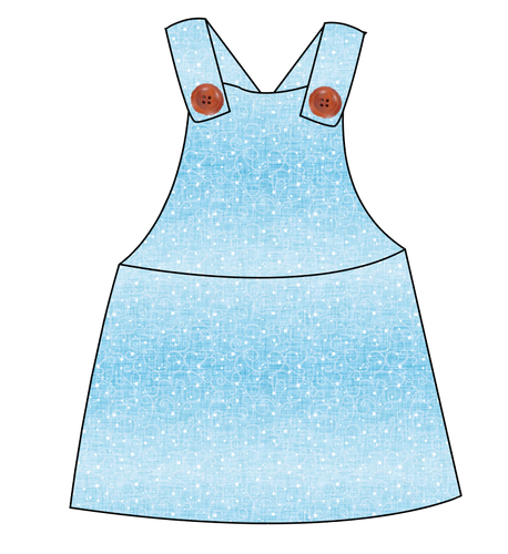 Soft Blue Swirls Skirt-Alls