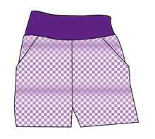 Load image into Gallery viewer, Purple Check Basic Joggers And Jogger Shorts