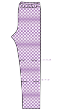 Load image into Gallery viewer, Purple Check Basic Leggings