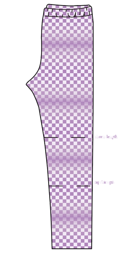 Purple Check Basic Leggings