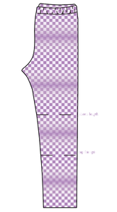 Purple Check Basic Leggings