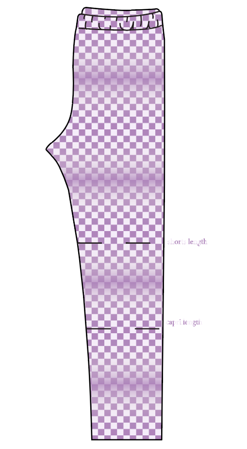 Purple Check Basic Leggings