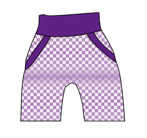 Purple Check Beanpole Pants And Shorts