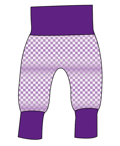 Purple Check Grow With Me Pants And Shorts